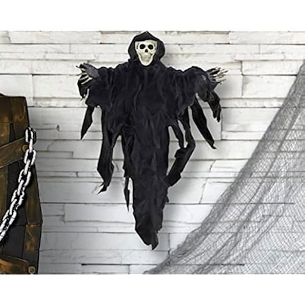 Dekorativt skelet - ATOSA - Deko Skelett - 78x57 cm - Sort - Blandet Svart