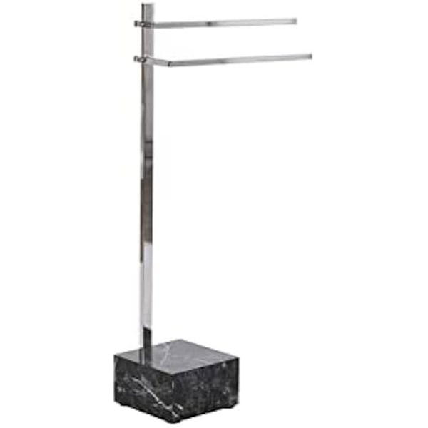 Stående håndklædeholder - DKD Home Decor - Sølv - Stål og MDF - 47 x 23 x 82 cm - Til voksne silver-
