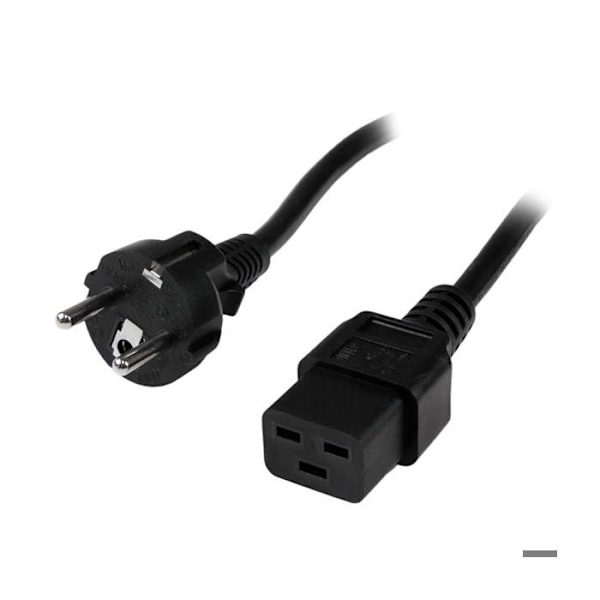Schuko CEE7 - IEC 320 C19 virtajohto tietokoneelle - STARTECH.COM - 2m - Musta