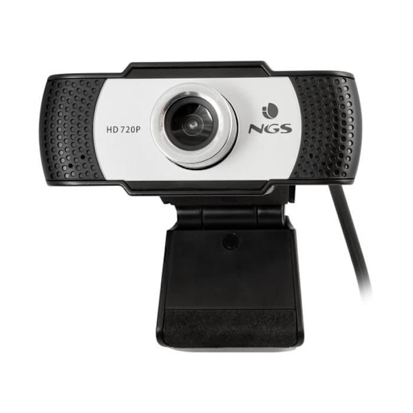 NGS XPRESSCAM720 - 1280x720 HD-webbkamera med USB 2.0-anslutning, inbyggd mikrofon, 1Mpx sann upplösning och Plug&Play