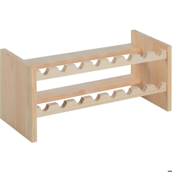 Flaskskåp - Katea - Modell KT1600.99 - Beige - Kapacitet 16 flaskor - I massivt furu