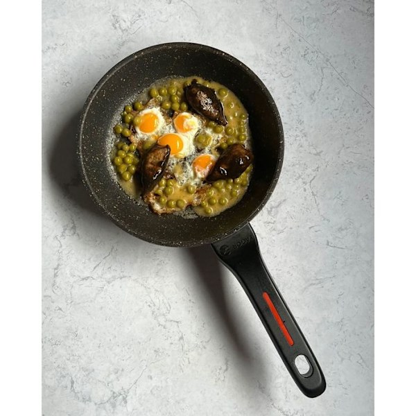 Induktionssteger 28 cm Aluminium med non-stick belægning Økologisk uden PFOA FAGOR Alutherm Sort 00222 Svart