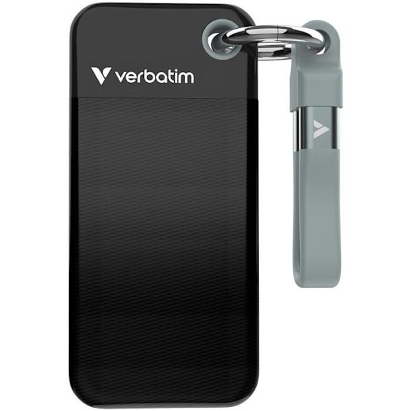 Ekstern harddisk - Pocket - SSD USB 3.2 Gen 2 - 1 To - Sort/grå - Kompakt og hurtig