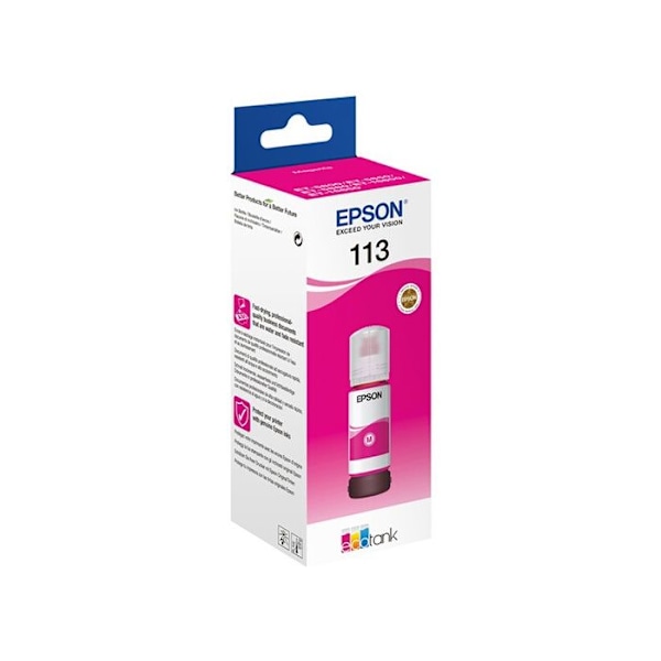 Blækpatron - EPSON - 113 - Magenta - Pigment - Kompatibel EcoTank