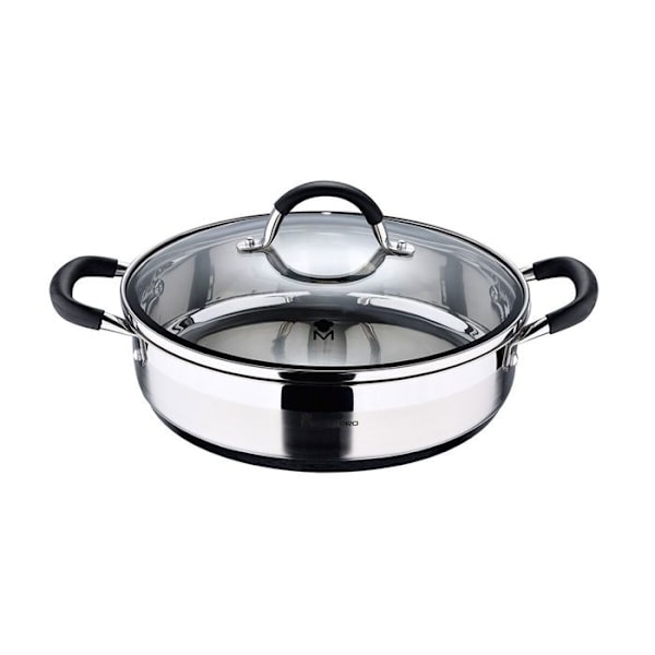 Kastrull - Masterpro - BGMP-1503-BK - AISI 304 rostfritt stål - 3,8 L - 28 x 7 cm Svart