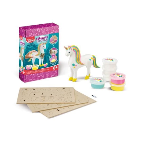 Modelleringsspel - MAPED - Unicorn - Komplett boxset - För tjejer från 6 år och uppåt Blå, rosa, gul