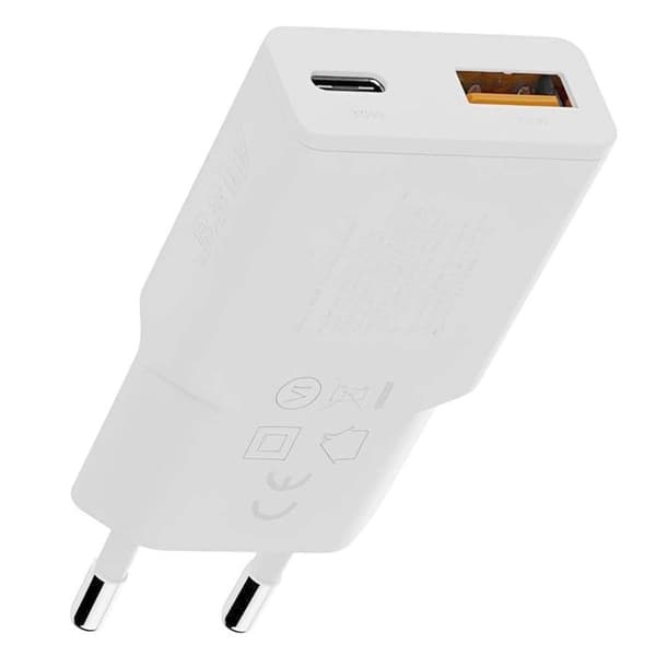 Seinälataaja - XTORM - Go2 SlimLine - 33W - USB-C PD - USB-A Quick Charge 3.0 Vit