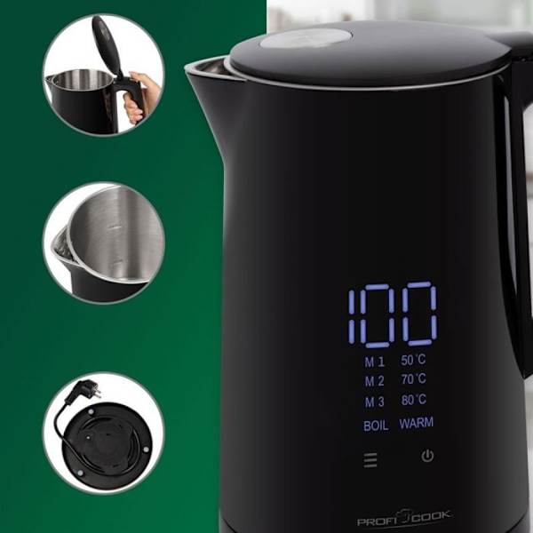 Elkedel med touchskærm 1,7L Proficook PC-WKS1243
