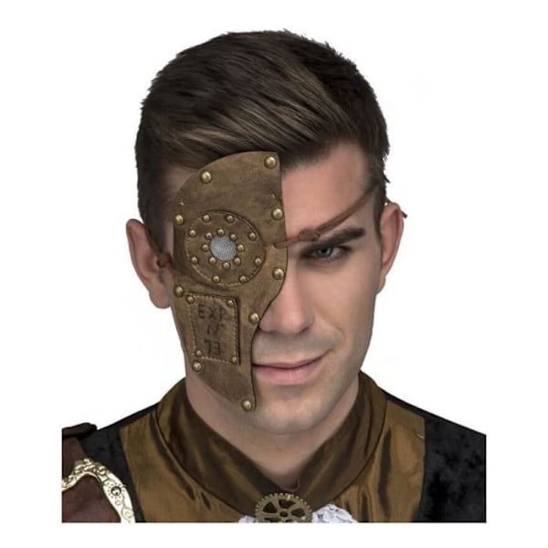 Steampunk Halvmask Mask N 73 - Brun - Vuxen - Flerfärgad Flerfärgad