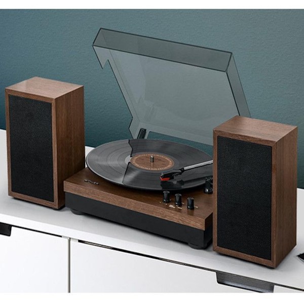 Pladespiller - Muse - MT-108BT - 3 hastigheder - Bluetooth - Træeffekt Trä