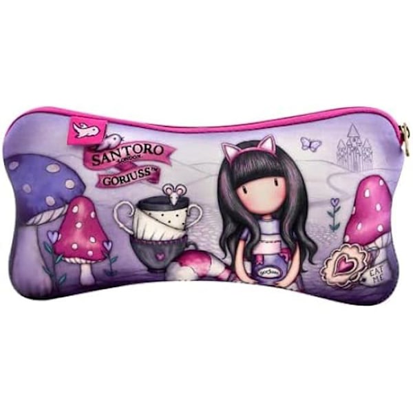 Skolpennfodral - Gorjuss - Cheshire cat Lila - För barn - 22 x 11,3 x 1 cm Lila