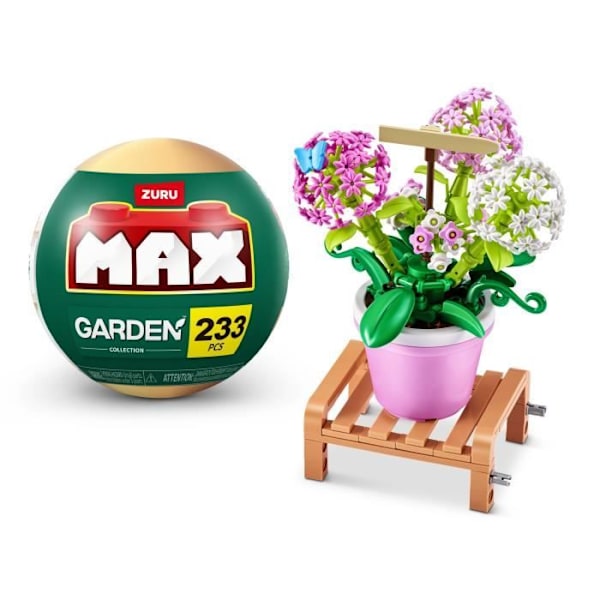Byggsats - ZURU - Trädgårdskrukväxter - 233 delar max - 6 designer - Kruka och stativ ingår