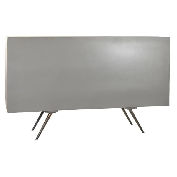 Sideboard - Guldgrå - Vit metall - Mangoträ