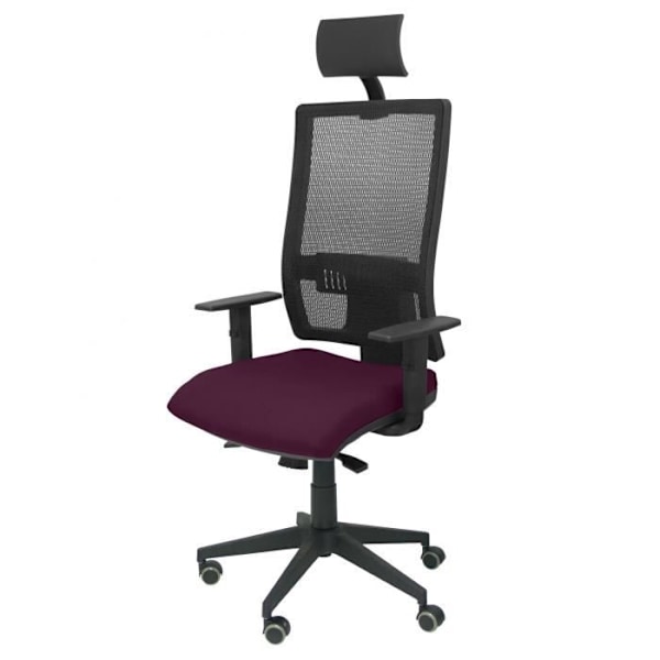 Ergonomisk kontorsstol med synkromekanism och justerbar höjd, högt ryggstöd i ventilerande mesh med nackstöd och