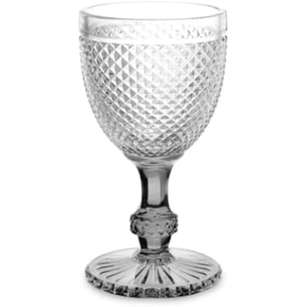 Vinglas - VIVALTO - Set med 6 - Genomskinlig diamant - 330 ml - Skaftglas Flerfärgad