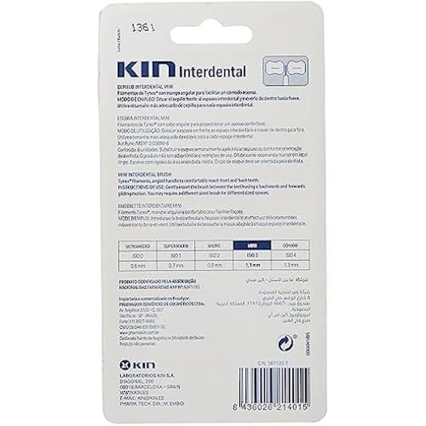 Interdental Mini 1,1mm - KIN - 6 enheter - Tandhygien