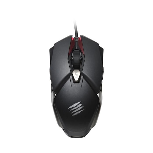 Madcatz B.A.T. 6+ Ambidextrous Gaming Mouse - 16000 DPI & 2000Hz sensor - 2ms DAKOTA Switch - Handledsstöd Svart, Grå, Röd