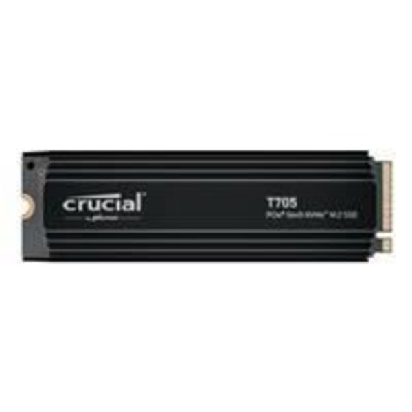 Sisäinen peli-SSD Premium-jäähdytyslevyllä - CRUCIAL - T705 SSD 2TB PCIe Gen5 NVMe M.2 (2024) - CT2000T705SSD5
