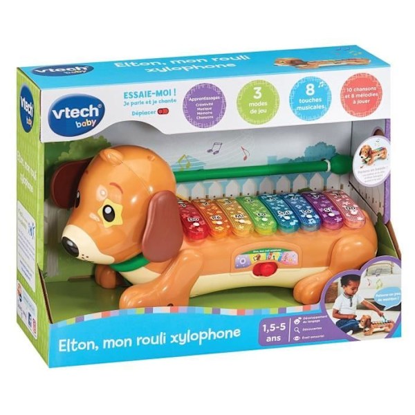 VTECH ELTON, MIN RULLANDE XYLOFON Flerfärgad