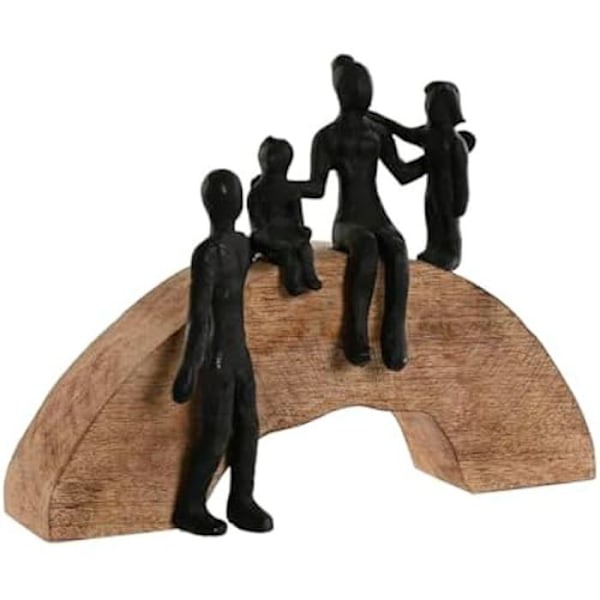 Dekorativ statyett - HOME ESPRIT - S3057931 - Brun Svart - 26,5 x 9 x 20 cm - Inredning Flerfärgad