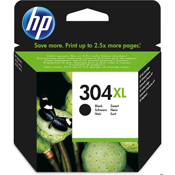 HP 304XL blækpatron - Sort - Højtydende