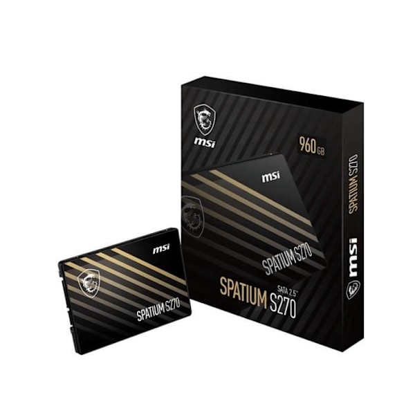 Intern HDD - MSI - SPATIUM S270 - 480Go - SATA 2.5 - Fartfyllda hastigheter