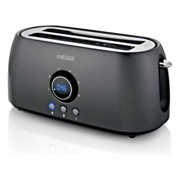 Brødrister - Haeger - Future Plus - 1400 W - 2 skiver - Sort