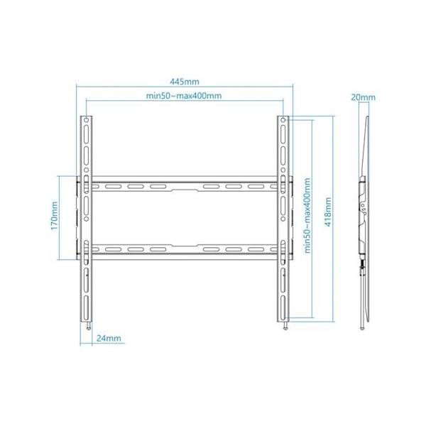 TooQ LP1070F-B TV stativ