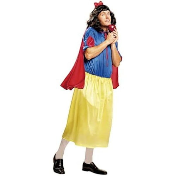 Kostume - VIVING - Snehvide - T-shirt, nederdel, kappe og pandebånd - Størrelse XXL - Flerfarvet Flerfärgad
