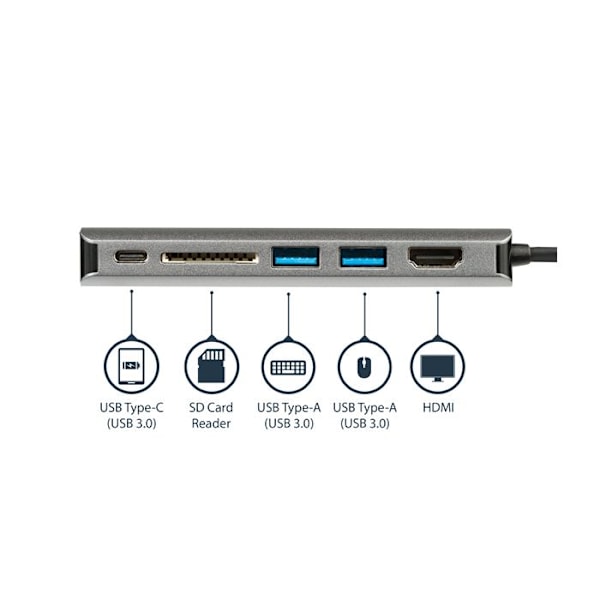 Multiport adapter - StarTech.com - DKT30CSDHPD3 - HDMI 4K - USB Power Delivery 3.0 - 5 porte