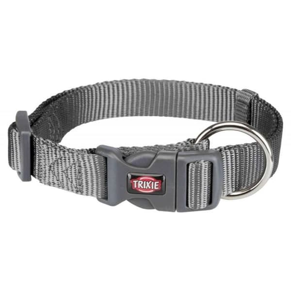 Collier - Premium - M-L: 35-55 cm - 20 mm - Grå grafit - Mycket robust grafitgrå