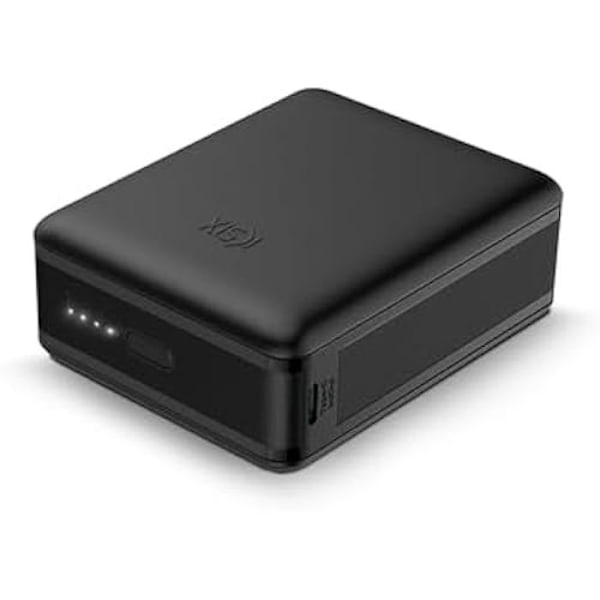 Powerbank Ksix Mini Lithium Polymer 10 000 mAh 10 W USB-A till USB-C-kabel medföljer Simultan Charging Black (Nano, 20 000 mAh) Svart