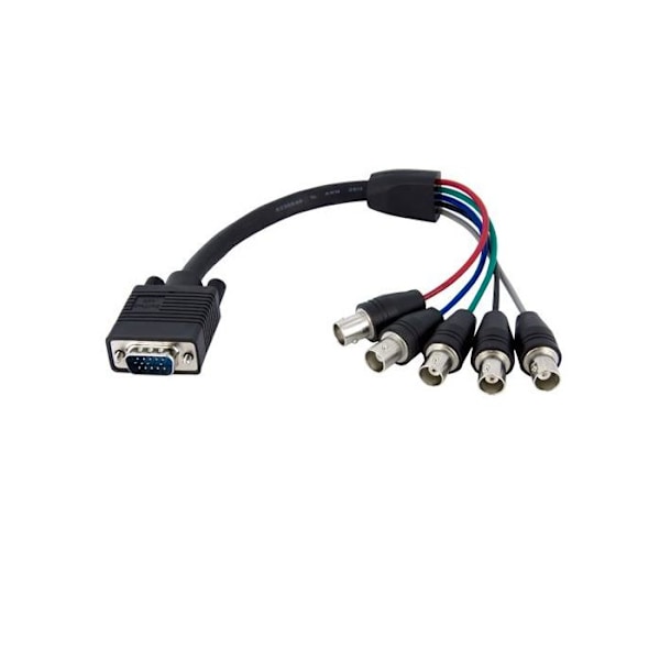 Näyttökaapeli - STARTECH - VGA 5 x BNC RGBHV - 30 cm - Koaksiaalikaapeli - Musta