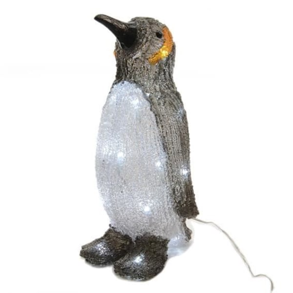 Ljussättning - EMINZA - Kallvit LED-pingvin - höjd 33 cm - kabel 5 m Vit, gul, svart