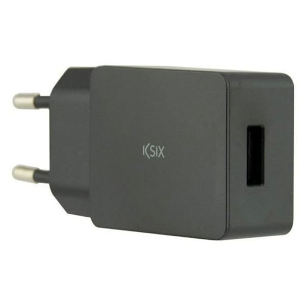 Vægoplader + USB A til USB C USB-kabel Sort