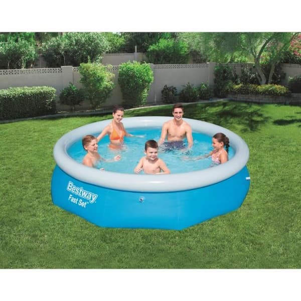 BESTWAY Kir rund pool Fast Set Pooler - Ø 305 x H 76 cm Blå