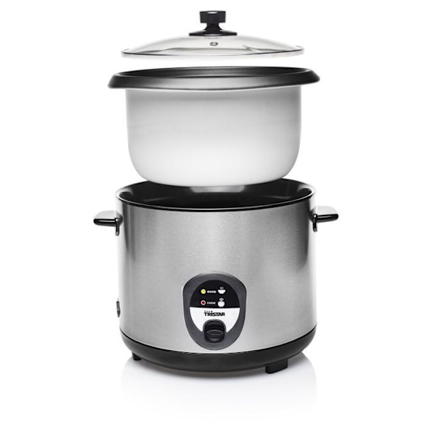 Ris komfur - Tristar - RK-6129 - 900 W - 2,2 L - Rustfrit stål med holde varm funktion Rostfritt stål
