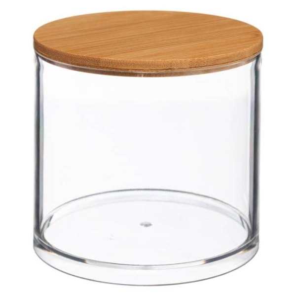 Rund vat til bomuldsrondeller - SELENA - Transparent - D. 9,7 cm - H. 9,6 cm - Polystyren