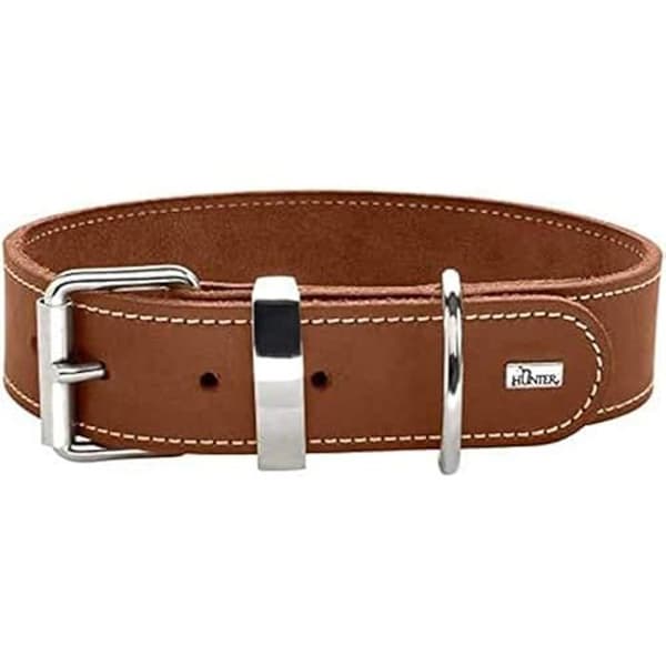 Halsband - HUNTER - Aalborg special - 24-30Cm - Cognac - Hög kvalitet cognac