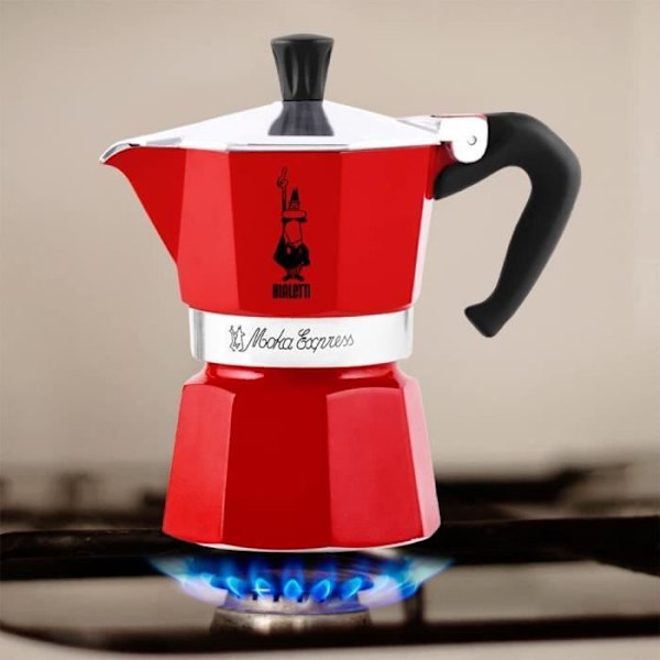Cafestol Moka express 6t rød alu