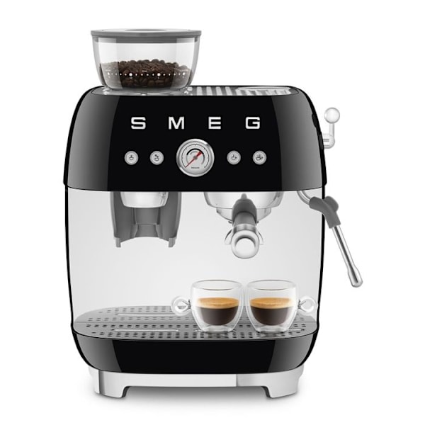 Yhdistelmä espresso-kahvinkeitin 50-luvun musta - Smeg
