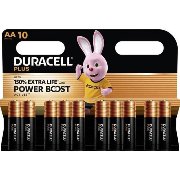 Duracell Plus Power Boost Pile LR6 (AA) alkalinen 1.5 V 10 kpl