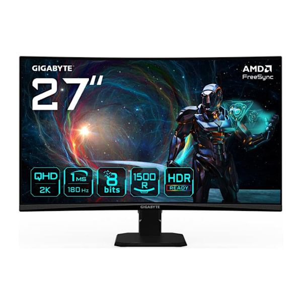 Kaareva Pelinäyttö - GIGABYTE - GS27QCA - 27 tuumaa - QHD 2560x1440 - 180Hz