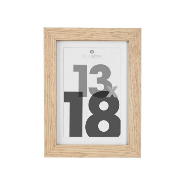 Fotoramme - ATMOSPHERA - Eva - MDF træ og glas - 13x18 cm - Beige Beige