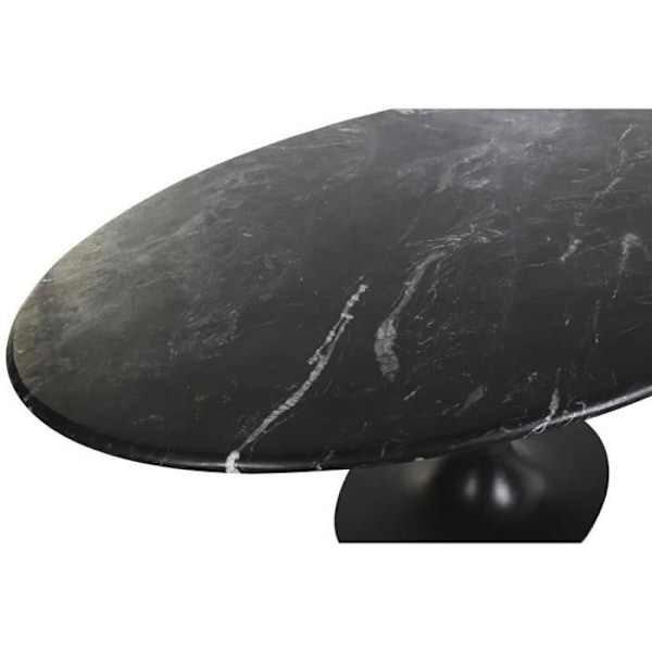 Spisebord - Sort marmor - 180x100x76cm - Metal