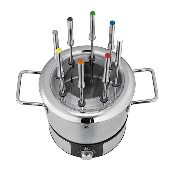 WMF 415130011 - LONO - Fondueset för 8 personer, med fonduegryta och 8 gafflar i rostfritt stål Rostfritt stål