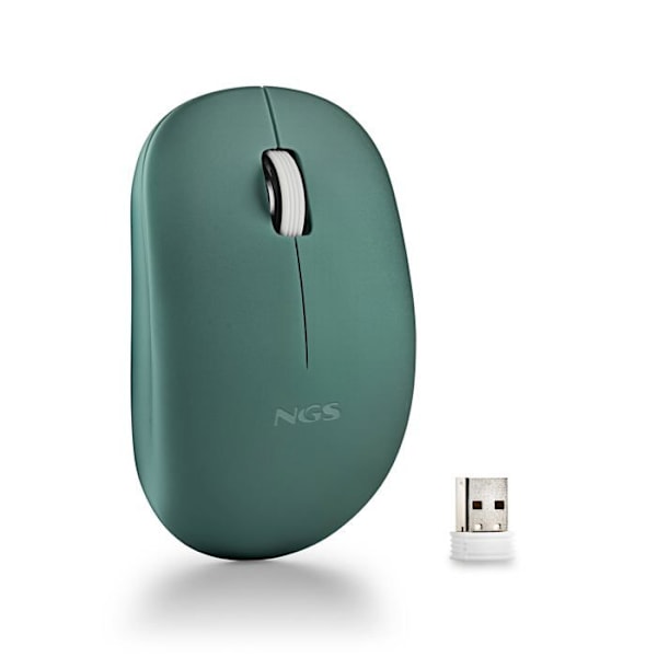 Trådlös optisk mus - NGS - FOG PRO GREEN - 1000 DPI - Tysta knappar - Grön färg