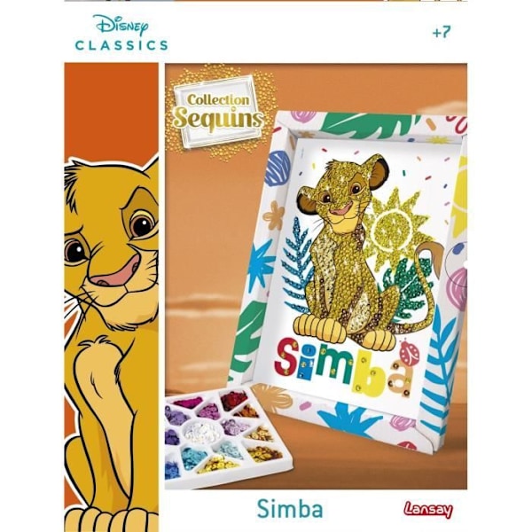 Skabelonspil - LANSAY - Sequin-kollektion - SIMBA LØVEN KONGE - Fra 7 år FLERFÄRGAD