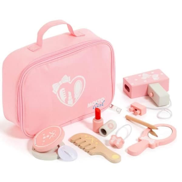 Beautycase. träleksak Ros