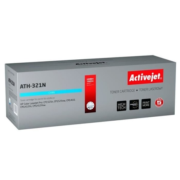 Tonerikassetti - Activejet - ATH-321N - Yhteensopiva - Cyan - 1300 sivua